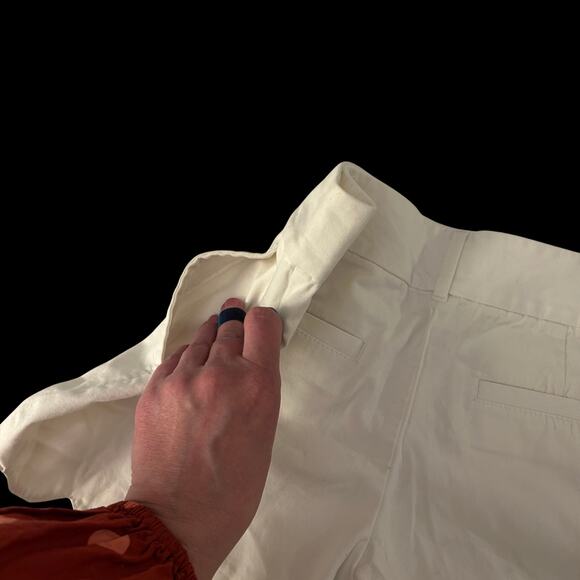 LOFT White Riviera Scalloped Hem Cotton Shorts Womens Size 6 Summer Preppy - Picture 10 of 12